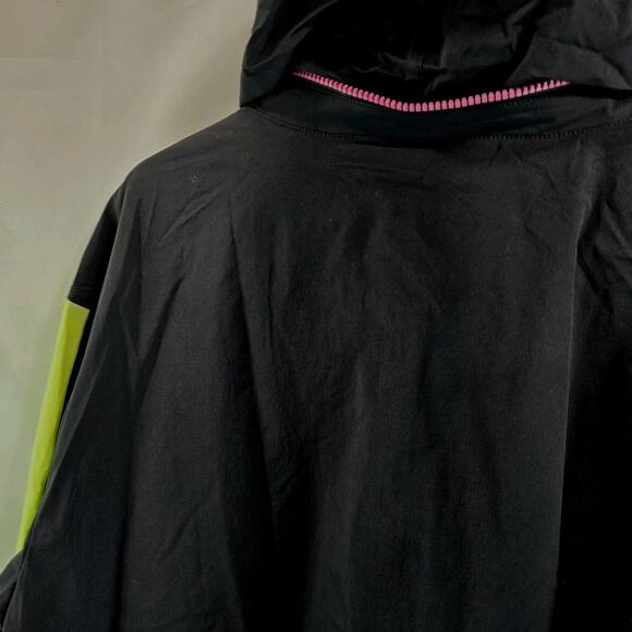 Chubbies Jacket Mens 2XL Black Green Pink Retro Windbreaker Zip Packable Hood - Picture 8 of 11